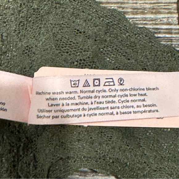 Victoria's Secret Lace Green thong/string elastic waist panty New Size Large - Picture 10 of 10